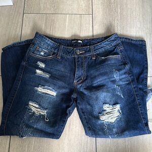 Fashion Nova loose torn jeans